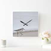 サンドパイパーショアバードビーチハウススクエアウォールクロック スクエア壁時計 (ホーム)
