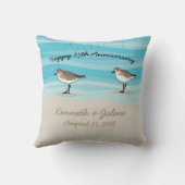 サンドパイパーズオンビーチ，記念日の名前，砂の中 クッション (裏面)