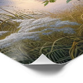 サンドヒルクレーンのカップルのデコパージュ ポスター (コーナー)