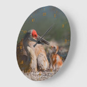 サンドヒルクレーンの連絡目はそのベビー ラージ壁時計 (傾斜)