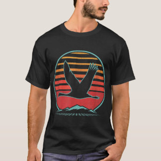 サンドヒルクレーンバードレトロヴィンテージ80sスタイルバーダン tシャツ