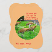 サンドヒルクレーンファミリー/サンキューカードフラットカード (正面/裏面)