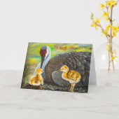 サンドヒルクレーン母ラブ カード (黄色い花)