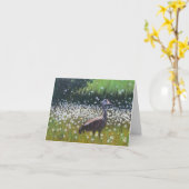 サンドヒルクレーン カード (黄色い花)