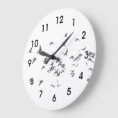 サンドヒルズのシンプルさ ラージ壁時計 (傾斜)