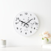 サンドヒルズのシンプルさ ラージ壁時計 (ホーム)