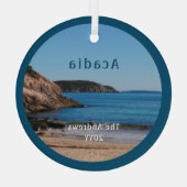 サンドビーチアカディア国立公園 ガラスオーナメント (裏面)