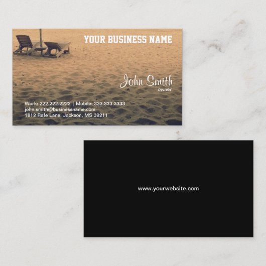 サンドビーチ名刺 名刺 (正面/裏面)