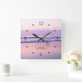 サンドピアズアットドーンオンザ海ビーチ時計 スクエア壁時計 (ホーム)