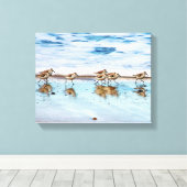 サンドピランニングーパーズビーチ沿い キャンバスプリント (インサイチュ (ウッドフロア))