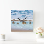 サンドピランニングーパーズビーチ沿い スクエア壁時計 (ホーム)