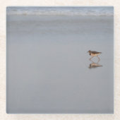 サンドピランニングーパービーチ沿い ガラスコースター (正面)