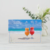 サンドフラットカードの新しいアドレスビーチライフカクテル サンキューカード (スタンド正面)