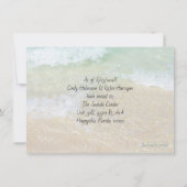 サンドフラットカードの新しいアドレスビーチライフカクテル サンキューカード (裏面)