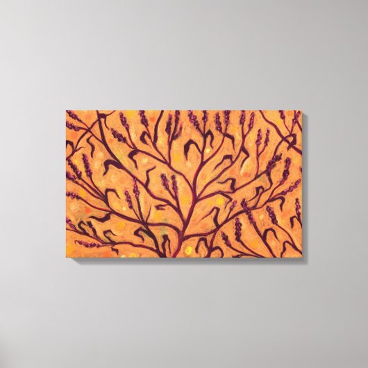 サンドフラワーウォーターペッパー野花フローラアート キャンバスプリント (正面)