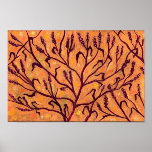 サンドフラワーウォーターペッパー野花フローラアート ポスター (正面)