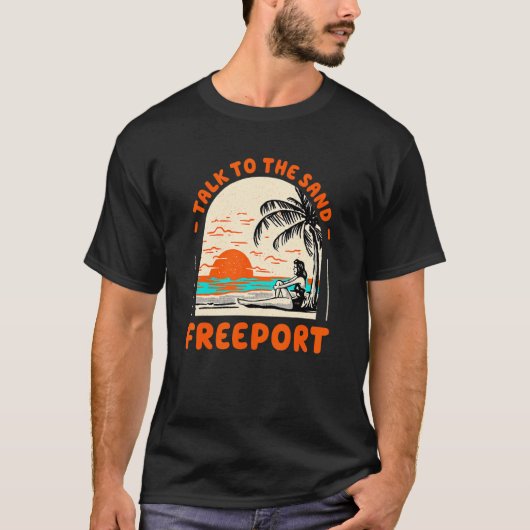 サンドフリーポートビーチメイン海夏に話す Tシャツ (正面)