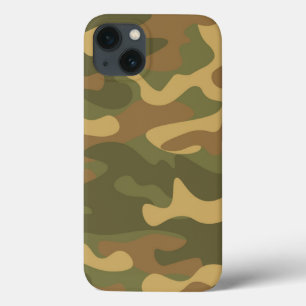 サンドブラウングリーン迷彩柄 iPhone 13ケース