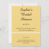 サンドブラウンブライダルワードスクランブルゲーム 招待状 (裏面)