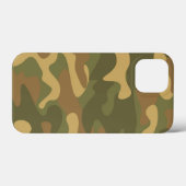 サンドブラウン グリーン カモフラージュ Case-Mate iPhoneケース (裏面 (横))