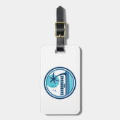 サンドブリッジビーチバージニアパームツリーバード ラゲッジタグ (正面縦)