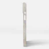 サンドベージュ熱帯植物性パーム葉パターン iPhoneケース (左側面)