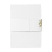 サンドベージュ色のトロピカルパームの木のビーチ結婚式 招待状ベリーバンド (裏面例)