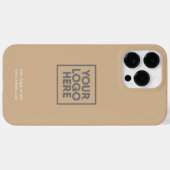 サンドベージュ オーダーロゴ ビジネス 法人 企業 Case-Mate iPhoneケース (裏面 (横))