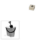 サンドペイルバケットショベルビーチ玩具ゴムスタンプ ラバースタンプ (押印)