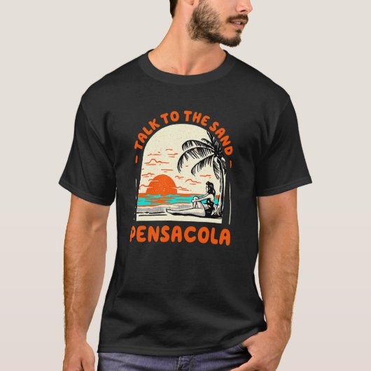 サンドペンサコーラビーチフロリダ海サムに話す Tシャツ (正面)