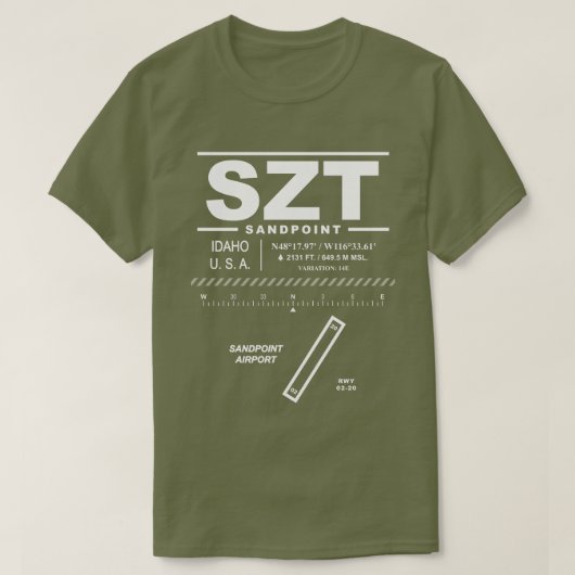 サンドポイントエアポートSZT Tシャツ (デザイン正面)