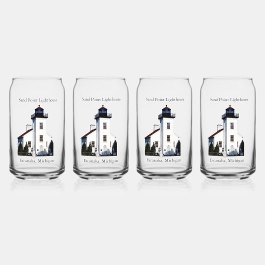 サンドポイントライトハウス缶ガラス ガラス缶 (正面)