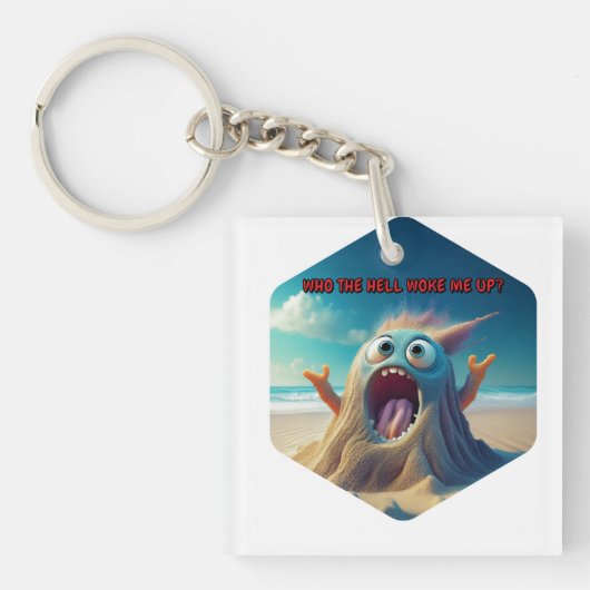 サンドマンは誰が彼を起こしたか知りたがっている キーホルダー (正面)