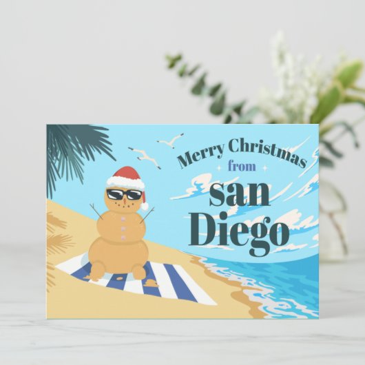 サンドマンアットザビーチクリスマスイラストレーション シーズンカード (スタンド正面)