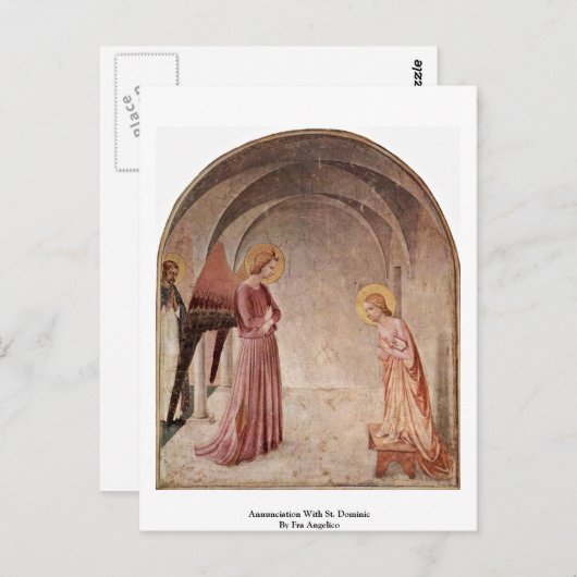 サンドミニクとの受胎告知バイフラアンジェリコ ポストカード (正面/裏面)