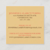 サンドミュージック先生/ミュージシャン/教育者ギター スクエア名刺 (裏面)