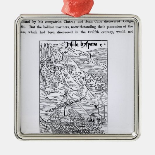 サンドミンゴの発見 メタルオーナメント (正面)