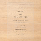 サンドラクラシックエレガントウェディング アクリル招待状 (正面)