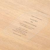 サンドラクラシックエレガントウェディング アクリル招待状 (レイダウン)