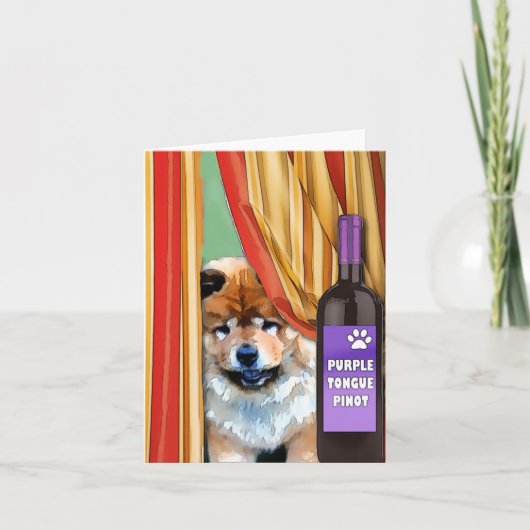 サンドラミラー著紫色の舌ピノー種の葡萄 カード (正面)