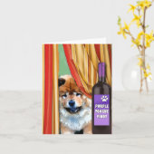 サンドラミラー著紫色の舌ピノー種の葡萄 カード (黄色い花)