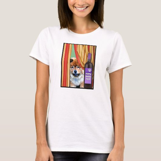 サンドラミラー著紫色の舌ピノー種の葡萄 Tシャツ (正面)