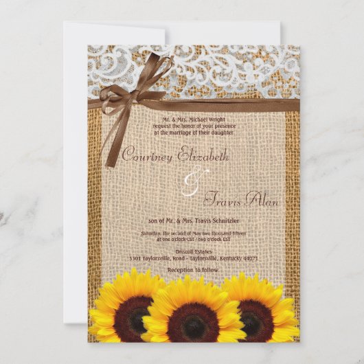 サンドラライト 招待状 (正面)