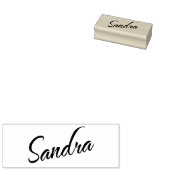 サンドラ名の装飾的なスクリプトフォント ラバースタンプ (押印)