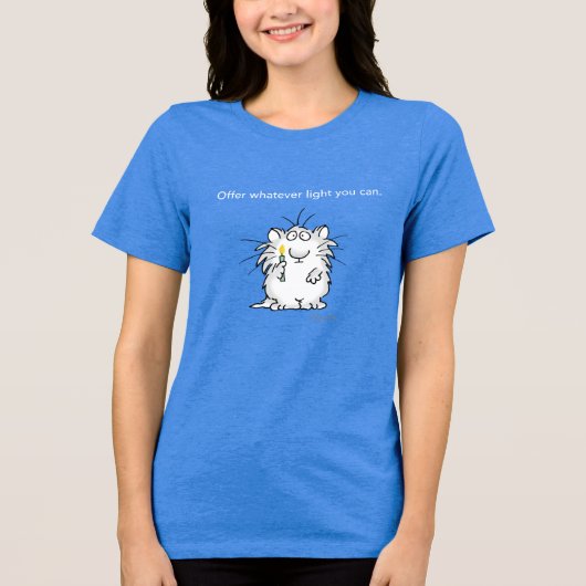 サンドラ・ボイントンで可能な光を提供 トライブレンドTシャツ (正面)