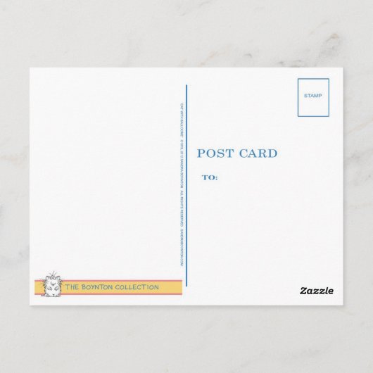 サンドラ・ボイントンの風船はがき付き猫 ポストカード (裏面)