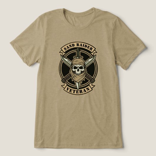 サンドレイダー退役軍人 トライブレンドTシャツ (デザイン正面)