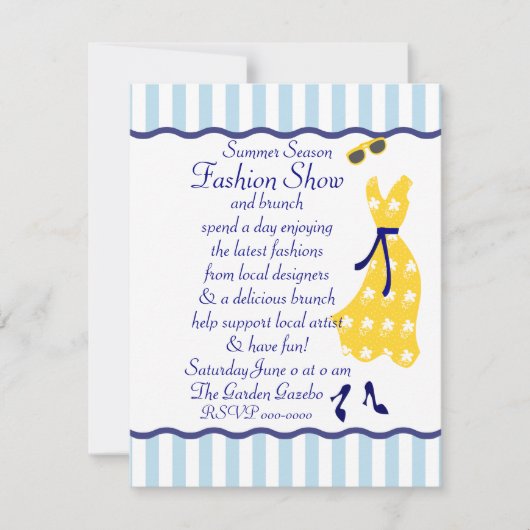 サンドレスファッションショー 招待状 (正面)