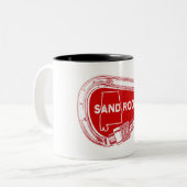 サンドロックアラバマロック登山カラビナー ツートーンマグカップ (正面左)