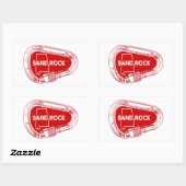 サンドロックアラバマロック登山カラビナー 長方形シール (シート)